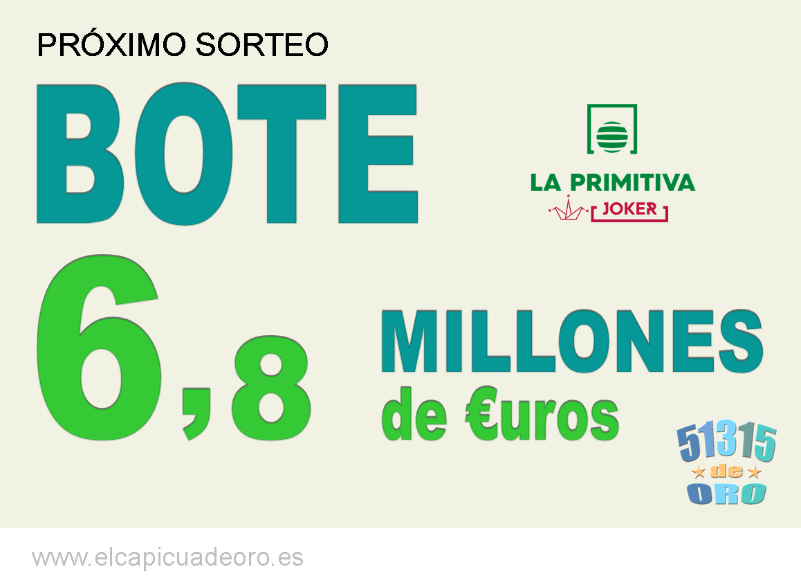 Bote La Primitiva juevs 10 de marzo 2022