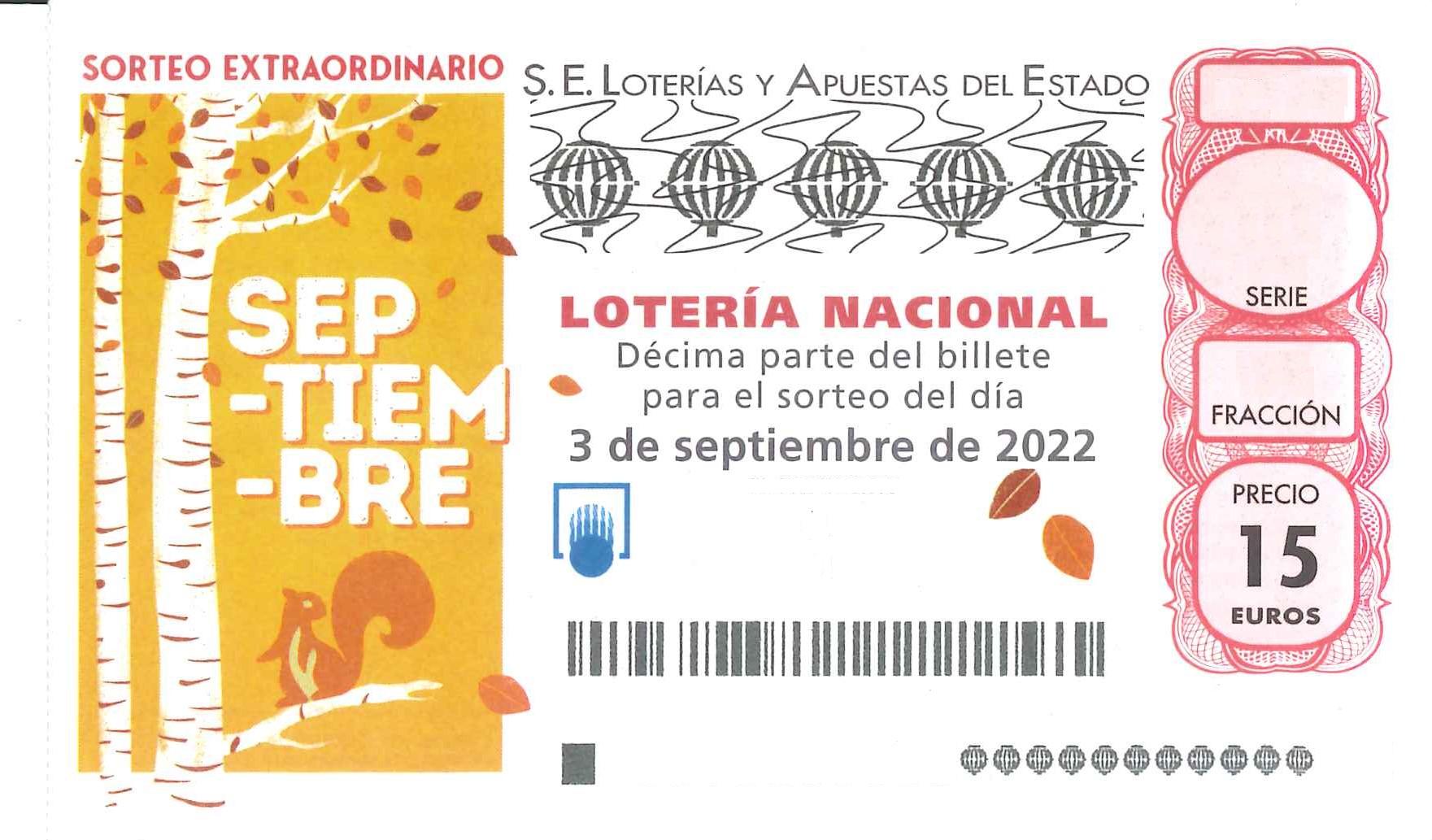 Loteria Nacional sorte extraordinario de septiembre